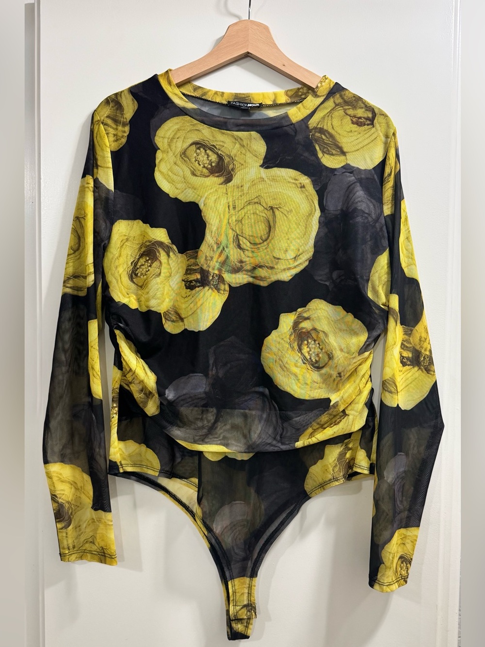 Fashion Nova, Always Blooming Mesh long sleeve Bodysuit , Women’s , 2X 🌼 - Picture 2 of 9